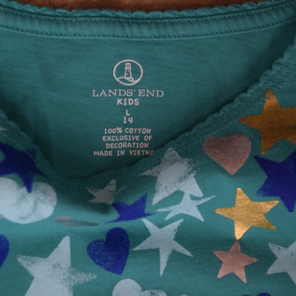 Lands' End Stars and Hearts Embellished T-shirt - Picture 2 of 6
